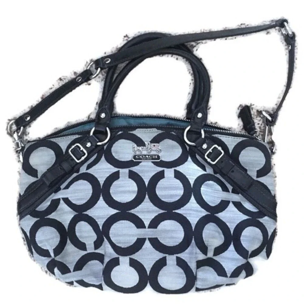 Coach Poppy Logo Big C Black Satchel Hobo …